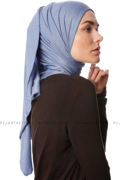 Melek - Hijab Jersey Premium Indigo - Ecardin