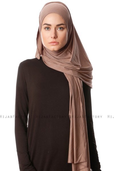 Melek - Hijab Jersey Premium Marron - Ecardin