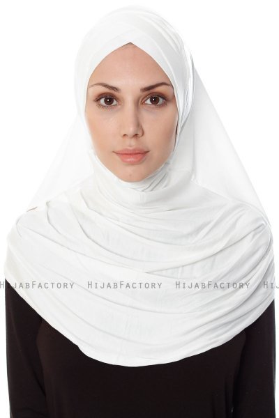 Mia - Hijab Al Amira Crème One-Piece - Ecardin