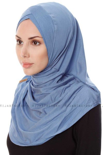 Mia - Hijab Al Amira Indigo One-Piece - Ecardin