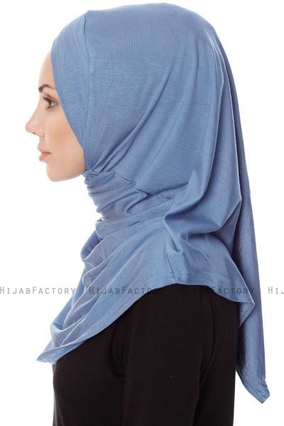 Mia - Hijab Al Amira Indigo One-Piece - Ecardin
