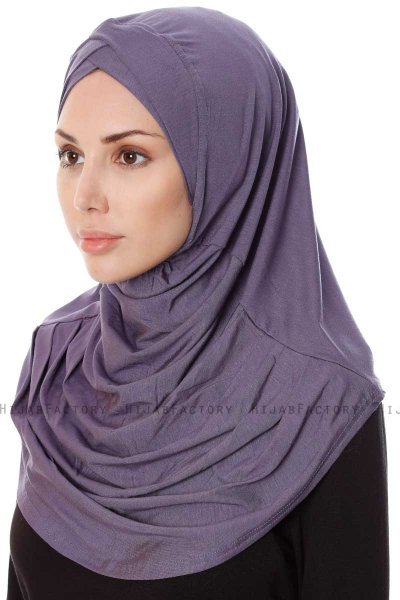 Mia - Hijab Al Amira Violet One-Piece - Ecardin