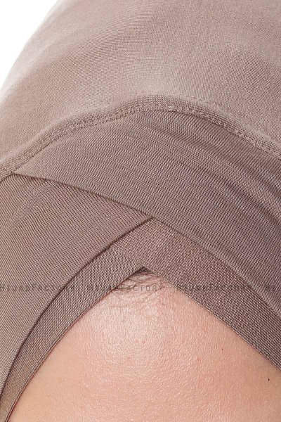 Mia - Hijab Al Amira Taupe Foncé One-Piece - Ecardin