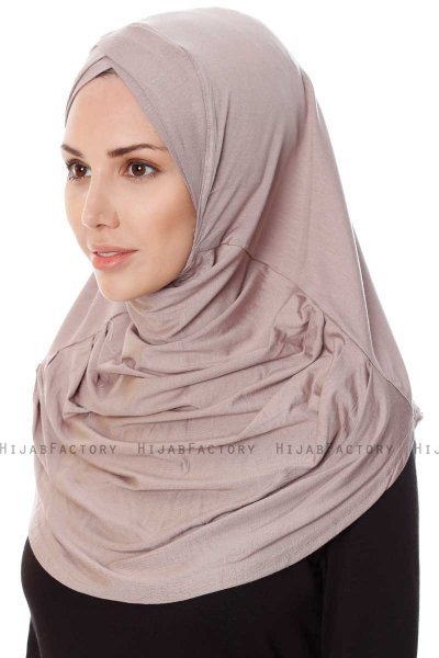Mia - Hijab Al Amira Gris Pierre One-Piece - Ecardin