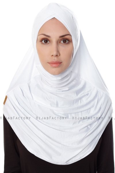 Mia - Hijab Al Amira Blanc One-Piece - Ecardin