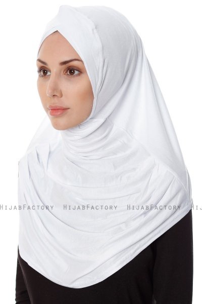 Mia - Hijab Al Amira Blanc One-Piece - Ecardin