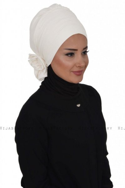 Monica - Turban En Coton Blanc - Ayse Turban