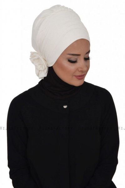 Monica - Turban En Coton Blanc - Ayse Turban
