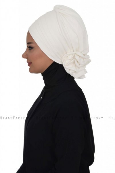 Monica - Turban En Coton Blanc - Ayse Turban