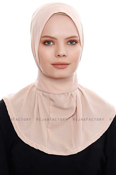 Narin - Hijab Crepe Pratique One-Piece Beige