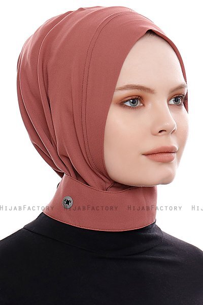 Narin - Hijab Crepe Pratique One-Piece Clay