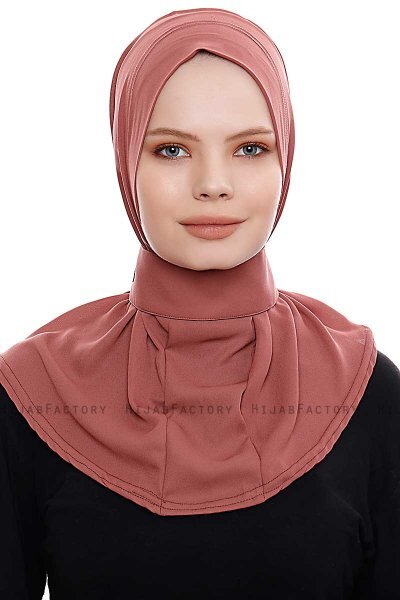 Narin - Hijab Crepe Pratique One-Piece Clay