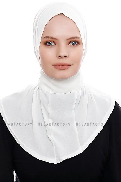 Narin - Hijab Crepe Pratique One-Piece Crème