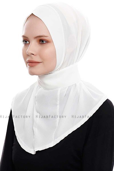 Narin - Hijab Crepe Pratique One-Piece Crème