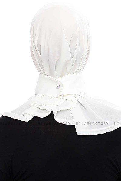 Narin - Hijab Crepe Pratique One-Piece Crème