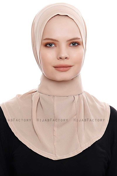 Narin - Hijab Crepe Pratique One-Piece Caramel Clair