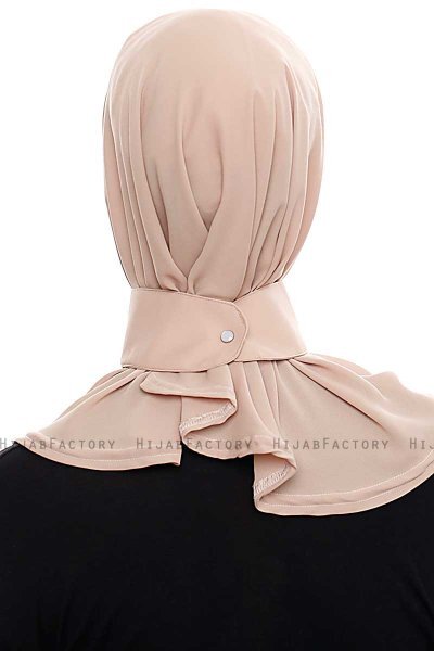 Narin - Hijab Crepe Pratique One-Piece Caramel Clair