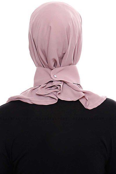 Narin - Hijab Crepe Pratique One-Piece Rose Foncé