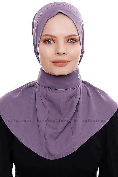 Narin - Hijab Crepe Pratique One-Piece Prune