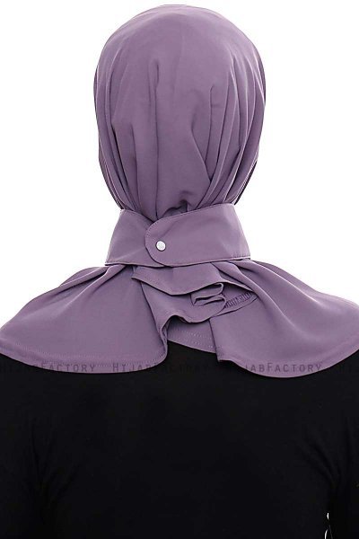 Narin - Hijab Crepe Pratique One-Piece Prune