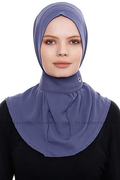 Narin - Hijab Crepe Pratique One-Piece Royal Blue