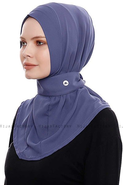 Narin - Hijab Crepe Pratique One-Piece Royal Blue