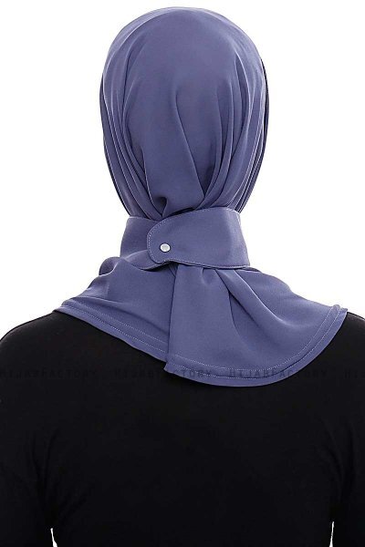 Narin - Hijab Crepe Pratique One-Piece Royal Blue
