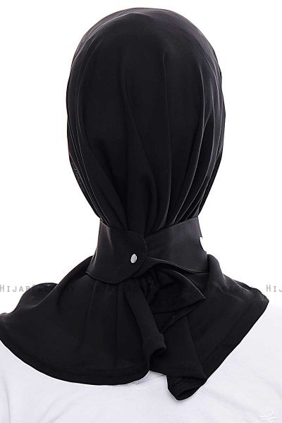 Narin - Hijab Crepe Pratique One-Piece Noir
