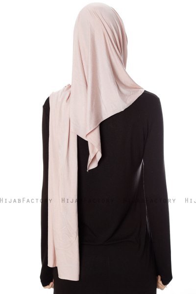 Naz - Hijab Pratique One-Piece Vieux Rose & Taupe Clair - Ecardin