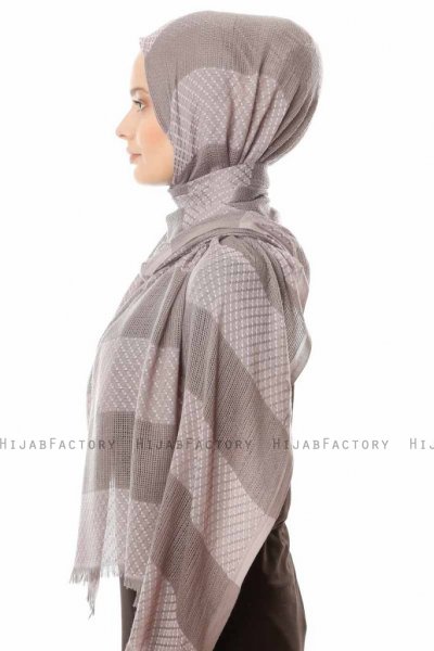 Necla - Hijab Deux Couleurs Gris - Özsoy