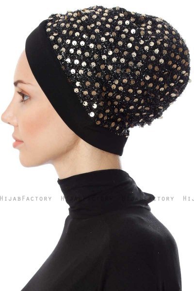 Nurten - Turban Noir & Gold