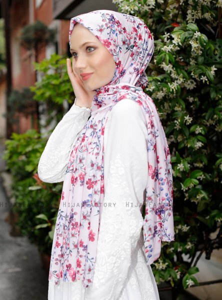 Pariza - Hijab à Motifs Rose