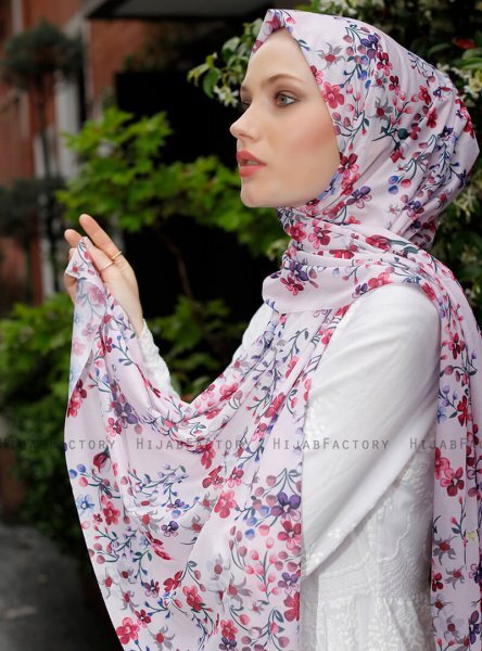 Pariza - Hijab à Motifs Rose