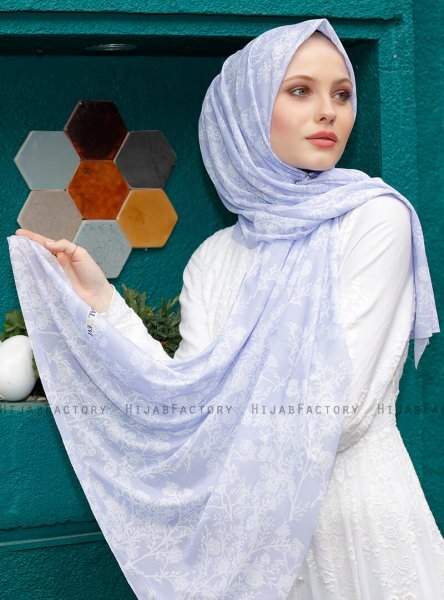 Pariza - Hijab à Motifs Gris