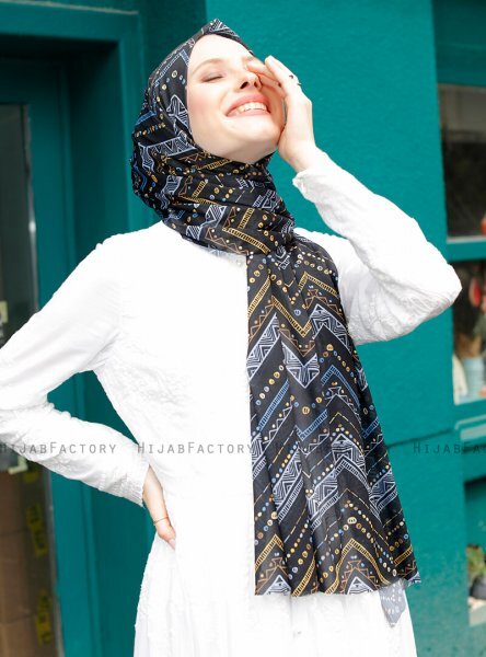 Pariza - Hijab à Motifs Cercle Noir