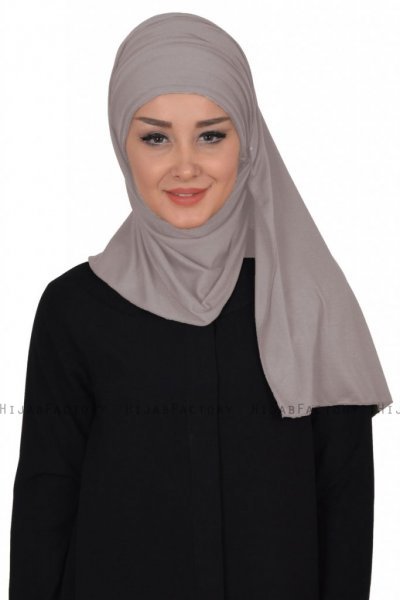 Rebecca - Turban En Coton Taupe - Ayse Turban
