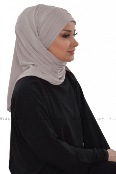 Rebecca - Turban En Coton Taupe - Ayse Turban