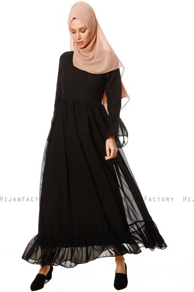 Samiya - Robe Chiffon Noir - Burun