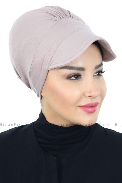 Sandra - Turban En Coton Taupe - Ayse Turban
