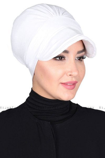 Sandra - Turban En Coton Blanc - Ayse Turban