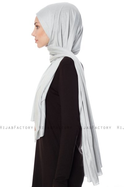 Seda - Hijab Jersey Gris Clair - Ecardin