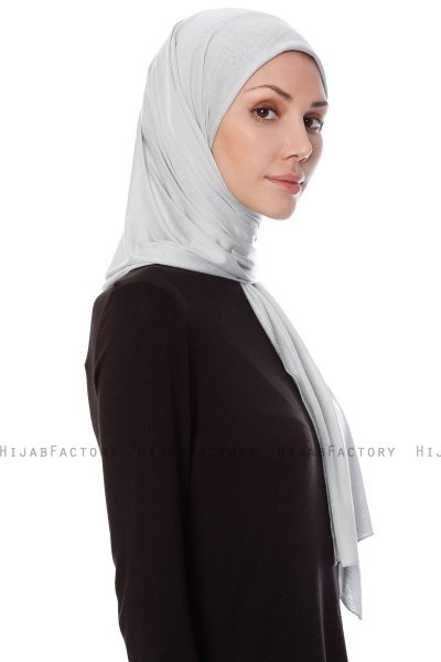 Seda - Hijab Jersey Gris Clair - Ecardin
