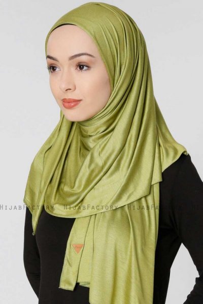 Seda Olivgrön Jersey Hijab Ecardin 200240b