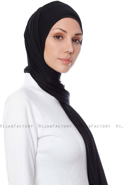 Seda - Hijab Jersey Noir - Ecardin
