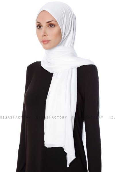 Seda - Hijab Jersey Blanc - Ecardin