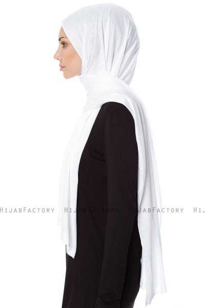 Seda - Hijab Jersey Blanc - Ecardin