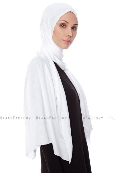 Seda - Hijab Jersey Blanc - Ecardin