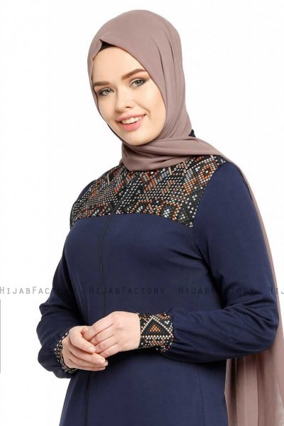 Selda - Abaya Bleu Marin - Miss Cazibe