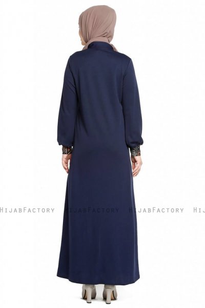 Selda - Abaya Bleu Marin - Miss Cazibe