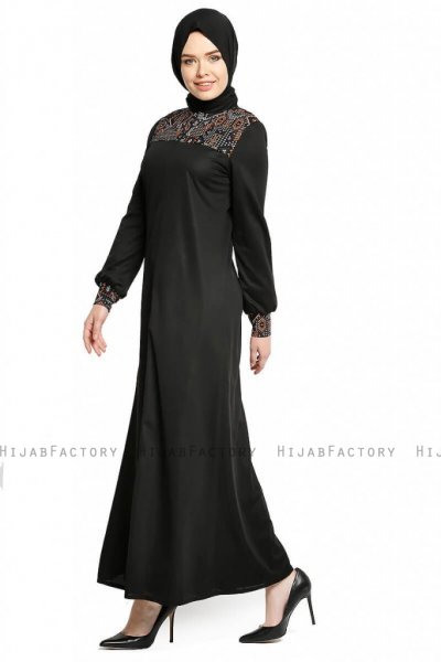 Selda - Abaya Noir - Miss Cazibe